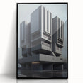 Bold Brutalist Wall Art | Geometric Industrial Concrete Architecture