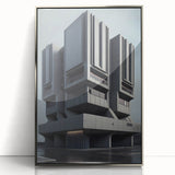 Bold Brutalist Wall Art | Geometric Industrial Concrete Architecture