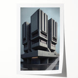 Bold Brutalist Wall Art | Geometric Industrial Concrete Architecture