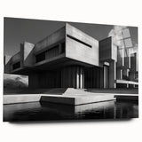 Brutalist Wall Art | Industrial Concrete Architecture Geometric Print
