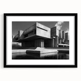 Brutalist Wall Art | Industrial Concrete Architecture Geometric Print