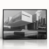 Brutalist Wall Art | Industrial Concrete Architecture Geometric Print