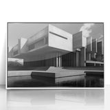 Brutalist Wall Art | Industrial Concrete Architecture Geometric Print