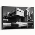 Brutalist Wall Art | Industrial Concrete Architecture Geometric Print
