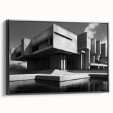 Brutalist Wall Art | Industrial Concrete Architecture Geometric Print