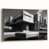 Brutalist Wall Art | Industrial Concrete Architecture Geometric Print