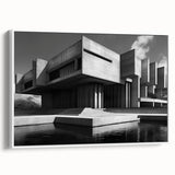 Brutalist Wall Art | Industrial Concrete Architecture Geometric Print