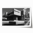 Brutalist Wall Art | Industrial Concrete Architecture Geometric Print