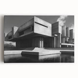 Brutalist Wall Art | Industrial Concrete Architecture Geometric Print