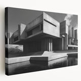 Brutalist Wall Art | Industrial Concrete Architecture Geometric Print