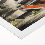 Brutalist Wall Art | Modern Concrete Structure | Industrial Design Canvas
