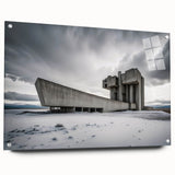 Brutalist Wall Art | Industrial Concrete Landscape Architecture Print
