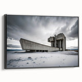 Brutalist Wall Art | Industrial Concrete Landscape Architecture Print