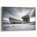 Brutalist Wall Art | Industrial Concrete Landscape Architecture Print