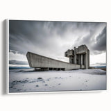 Brutalist Wall Art | Industrial Concrete Landscape Architecture Print