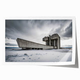 Brutalist Wall Art | Industrial Concrete Landscape Architecture Print