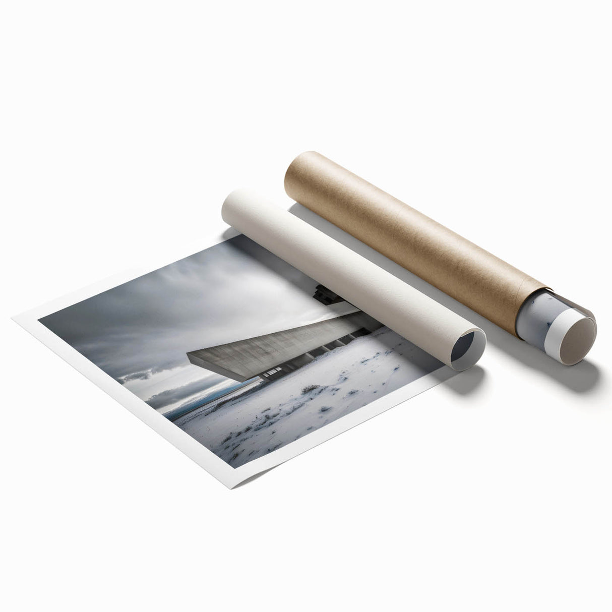Brutalist Wall Art | Industrial Concrete Landscape Architecture Print