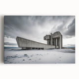 Brutalist Wall Art | Industrial Concrete Landscape Architecture Print