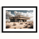 Brutalist Wall Art | Modern Desert Industrial Concrete Architecture Print