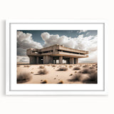 Brutalist Wall Art | Modern Desert Industrial Concrete Architecture Print