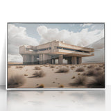 Brutalist Wall Art | Modern Desert Industrial Concrete Architecture Print