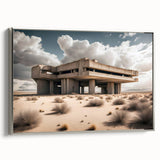 Brutalist Wall Art | Modern Desert Industrial Concrete Architecture Print