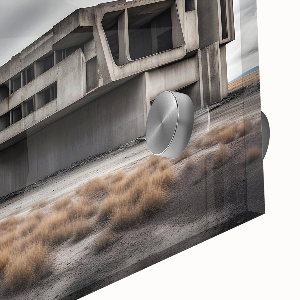 Brutalist Wall Art | Stark Industrial Concrete Architecture Desert Print
