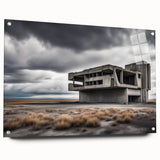 Brutalist Wall Art | Stark Industrial Concrete Architecture Desert Print