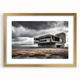 Brutalist Wall Art | Stark Industrial Concrete Architecture Desert Print