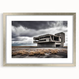 Brutalist Wall Art | Stark Industrial Concrete Architecture Desert Print