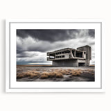 Brutalist Wall Art | Stark Industrial Concrete Architecture Desert Print