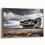 Brutalist Wall Art | Stark Industrial Concrete Architecture Desert Print