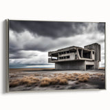 Brutalist Wall Art | Stark Industrial Concrete Architecture Desert Print