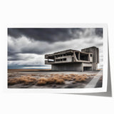 Brutalist Wall Art | Stark Industrial Concrete Architecture Desert Print