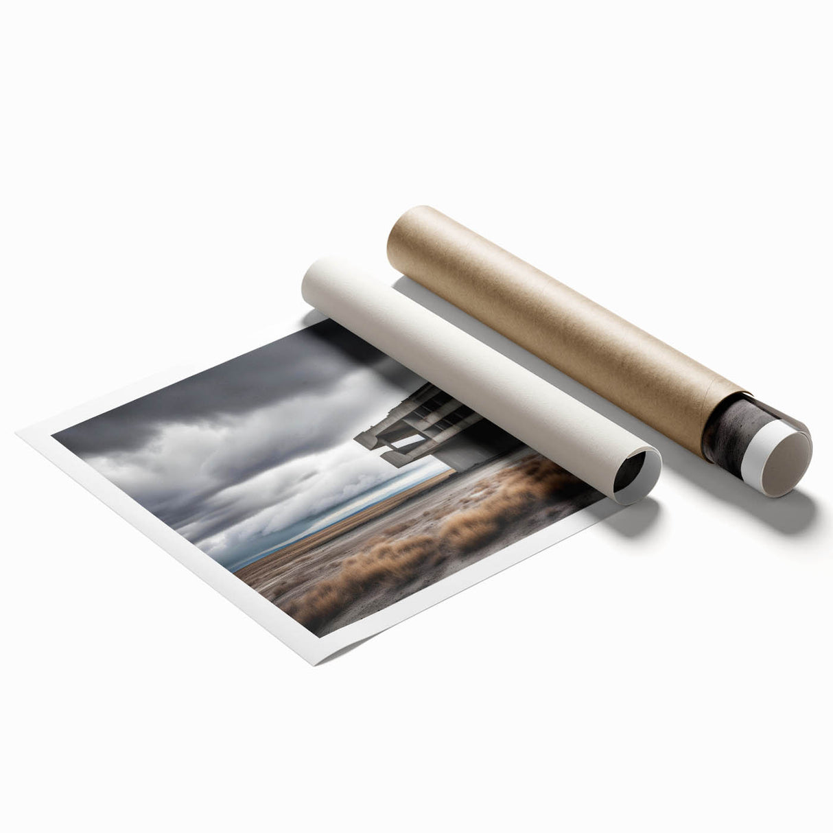 Brutalist Wall Art | Stark Industrial Concrete Architecture Desert Print