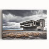Brutalist Wall Art | Stark Industrial Concrete Architecture Desert Print