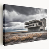 Brutalist Wall Art | Stark Industrial Concrete Architecture Desert Print