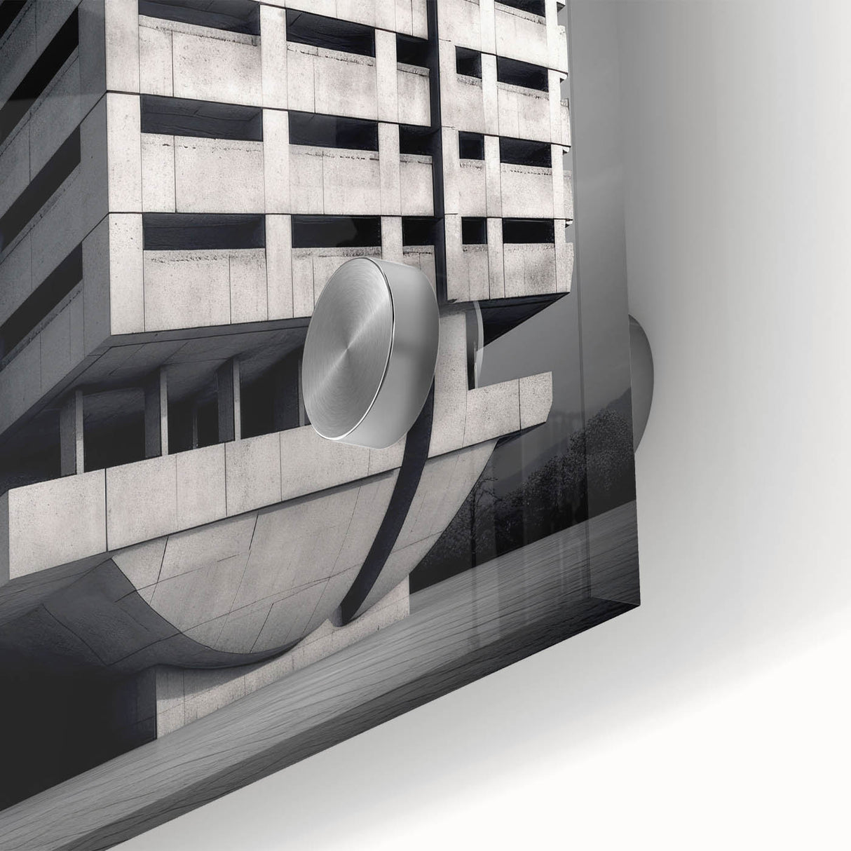 Brutalist Wall Art | Modern Industrial Geometric Print | Concrete Design