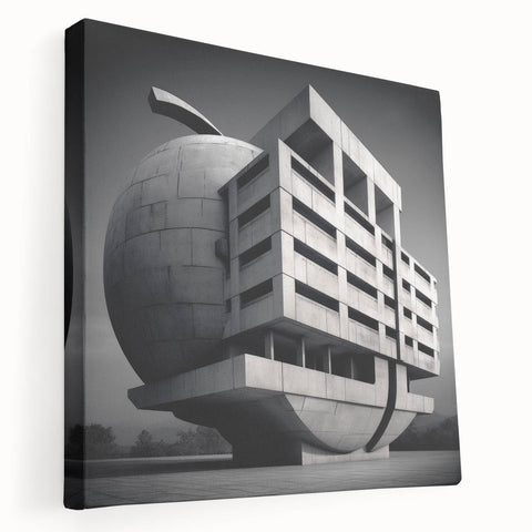Brutalist Wall Art | Modern Industrial Geometric Print | Concrete Design