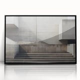 Brutalist Wall Art | Minimalist Concrete Architecture Geometric Print