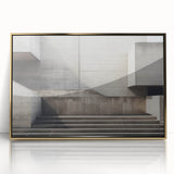 Brutalist Wall Art | Minimalist Concrete Architecture Geometric Print