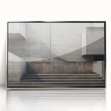 Brutalist Wall Art | Minimalist Concrete Architecture Geometric Print