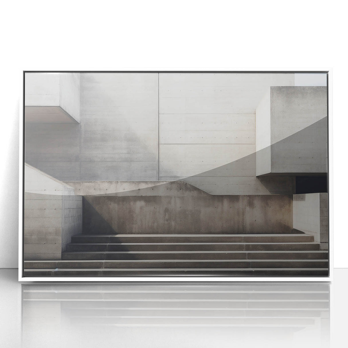 Brutalist Wall Art | Minimalist Concrete Architecture Geometric Print