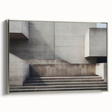 Brutalist Wall Art | Minimalist Concrete Architecture Geometric Print