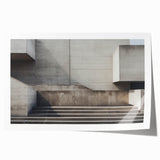 Brutalist Wall Art | Minimalist Concrete Architecture Geometric Print