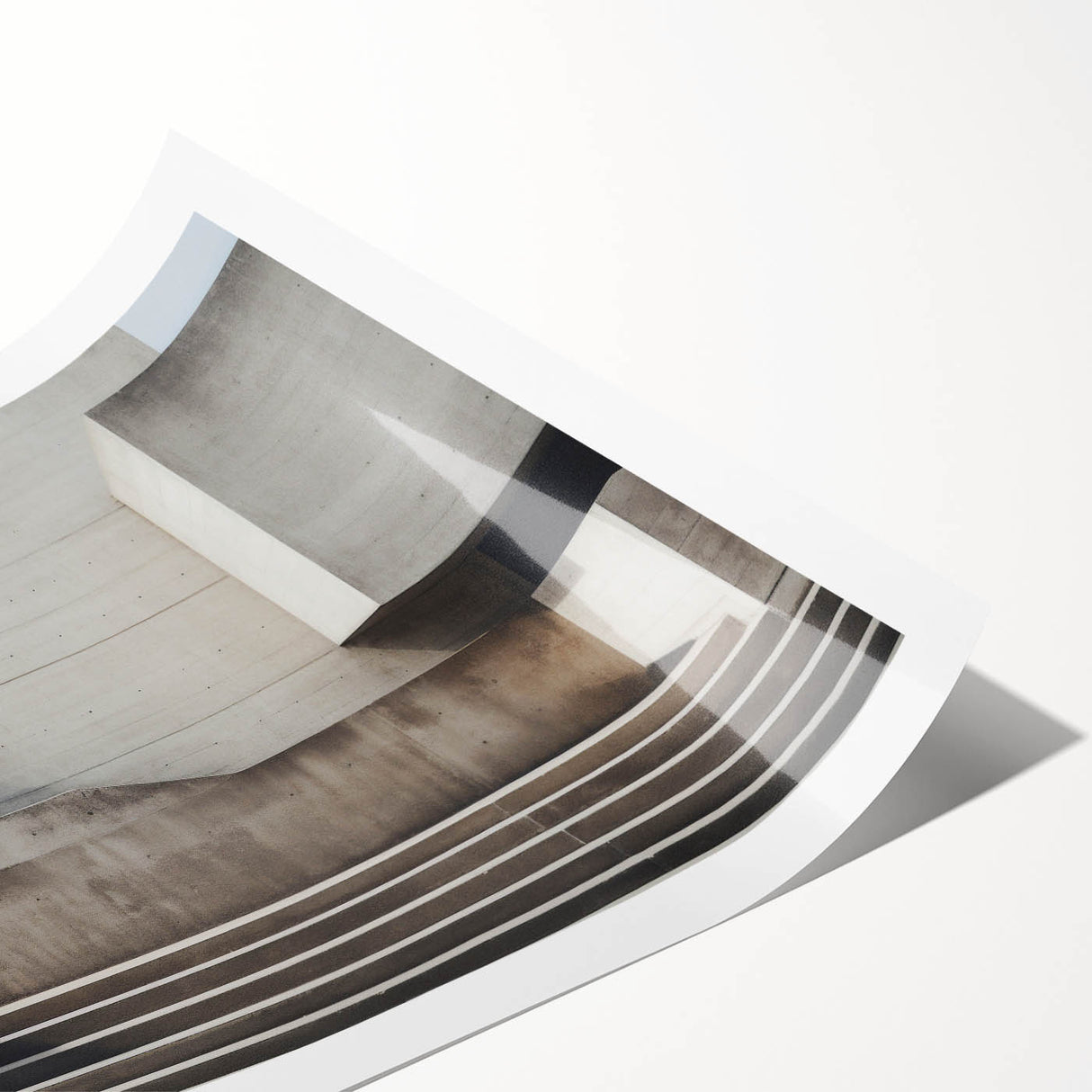Brutalist Wall Art | Minimalist Concrete Architecture Geometric Print