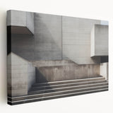 Brutalist Wall Art | Minimalist Concrete Architecture Geometric Print
