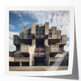 Brutalist Wall Art | Architectural Geometric Design | Industrial Canvas Print