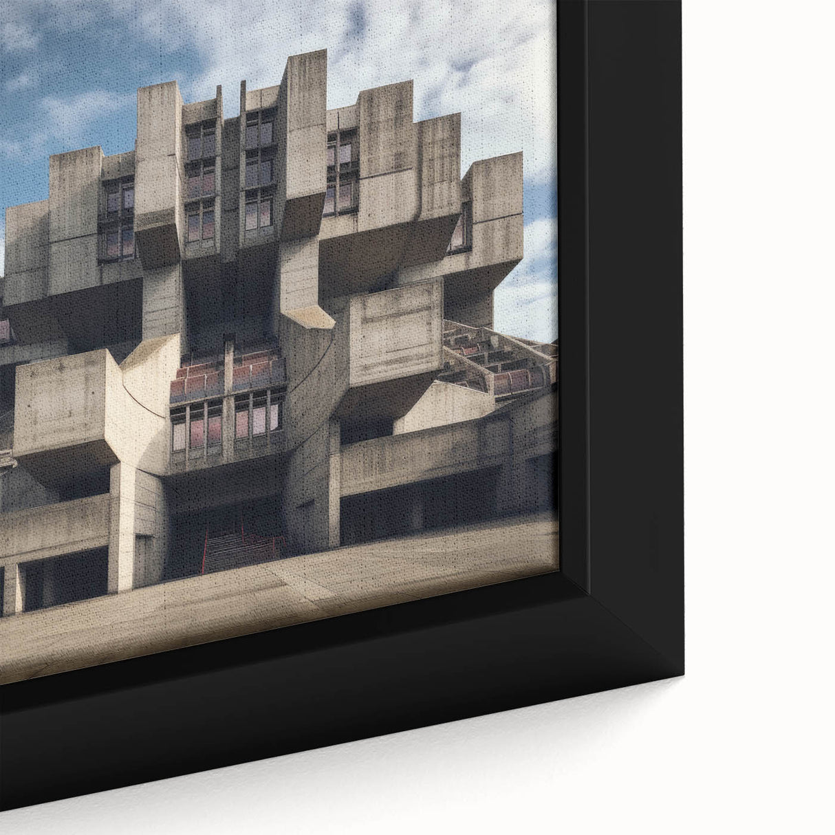 Brutalist Wall Art | Architectural Geometric Design | Industrial Canvas Print