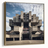 Brutalist Wall Art | Architectural Geometric Design | Industrial Canvas Print